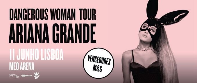 Vencedores do passatempo Meet & Greet com Ariana Grande